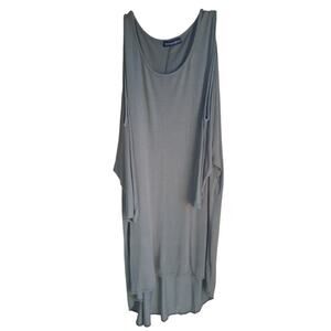 Sophia Mirza Army Green scoop neck High-low maxi one size XL